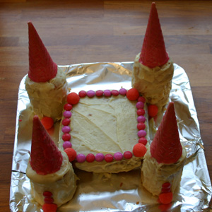 Gâteau d'anniversaire chateau de princesse