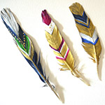 Les plumes décorées