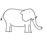 coloriage elephant