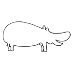 coloriage hippopotame