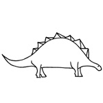coloriage stegosaure